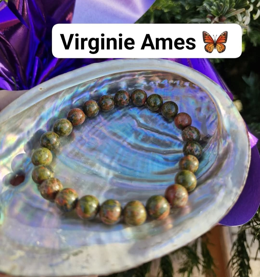 BRACELET Unakite " Energie Céleste "