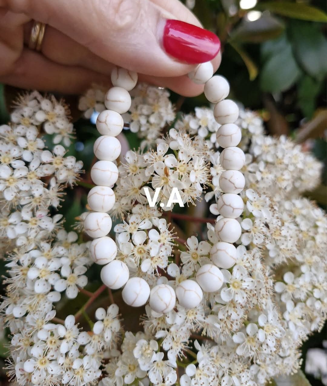 BRACELET Howlite Blanc