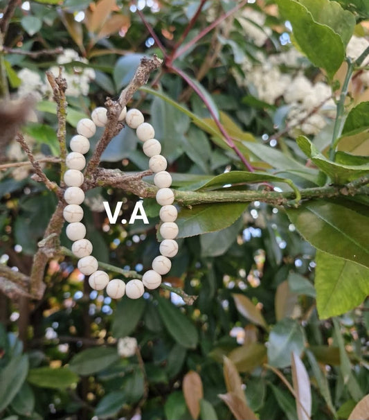 BRACELET Howlite Blanc