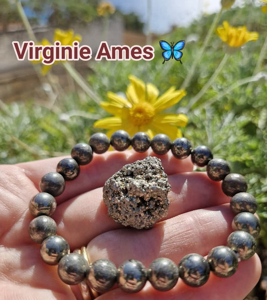 Bracelet Pyrite " Réussite et Santé "